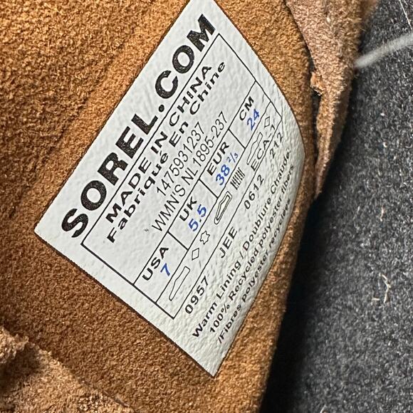 Sorel Boots Womens 7 Brown Cate of Alexandria 8 Faux Fur Waterproof Winter RARE - Picture 9 of 13